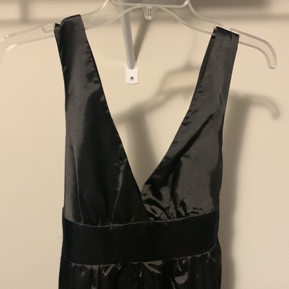 Black V Neck Cocktail Dress - Picture 2 of 5